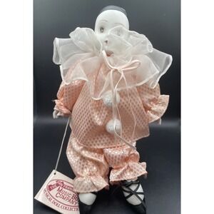 Vtg 1989 The San Francisco Music Box Company Musical 12" Peirrot Clown Doll